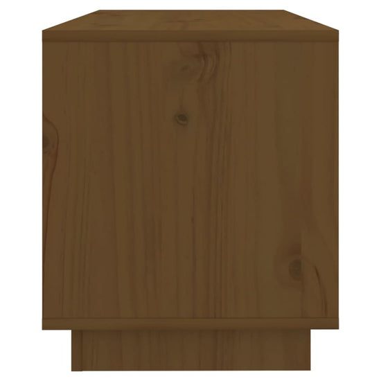 Tv-meubel 74x34x40 cm massief grenenhout honingbruin MeubelReus