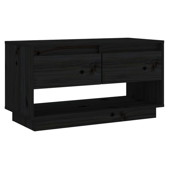Tv-meubel 74x34x40 cm massief grenenhout zwart MeubelReus