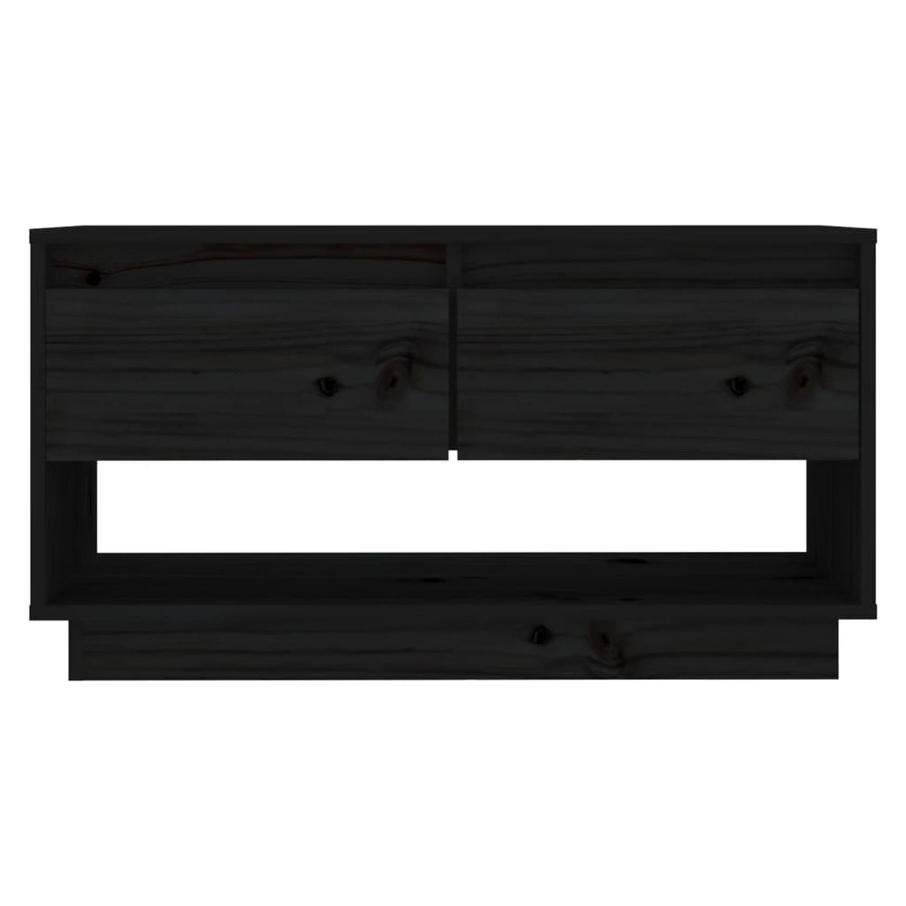Tv-meubel 74x34x40 cm massief grenenhout zwart MeubelReus