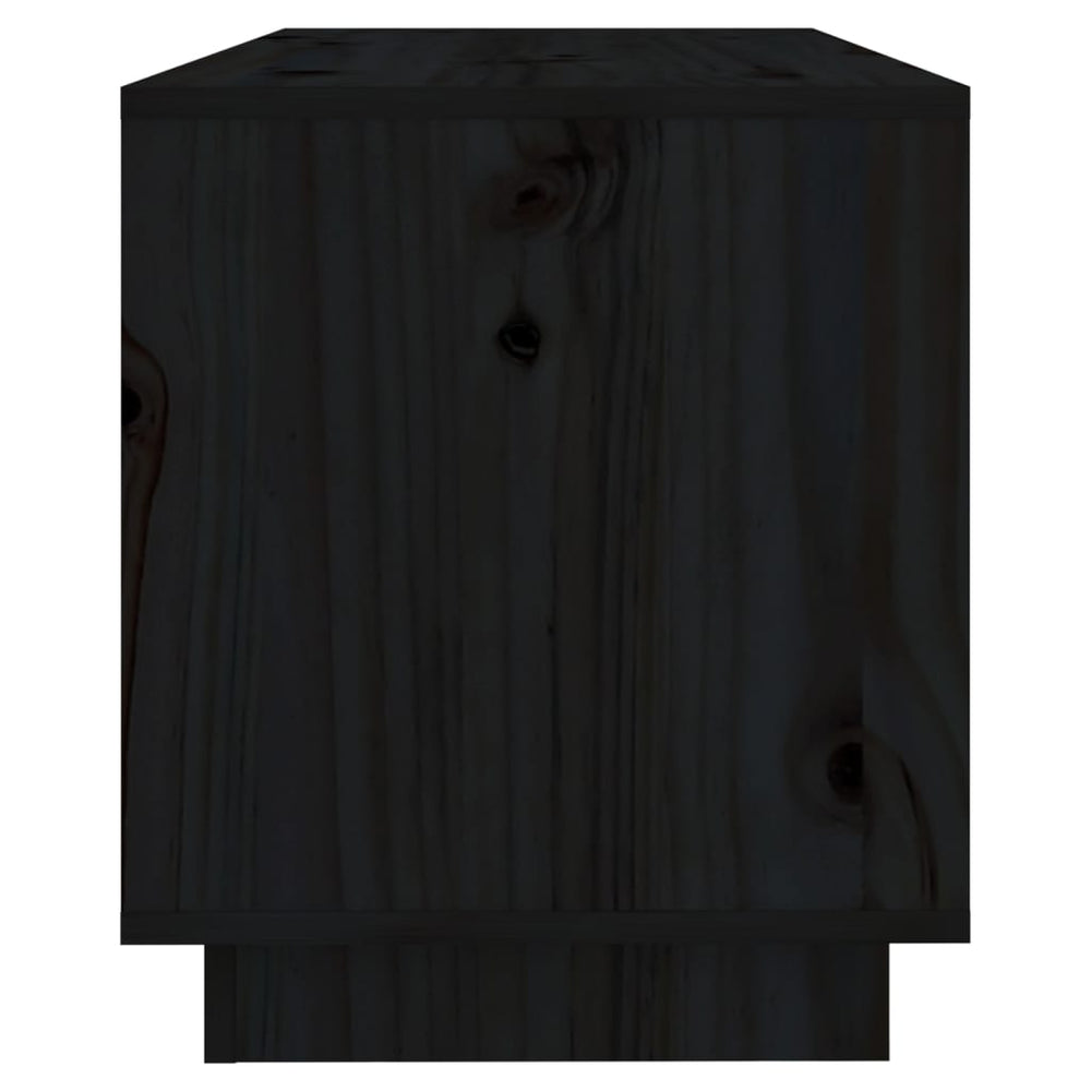 Tv-meubel 74x34x40 cm massief grenenhout zwart MeubelReus