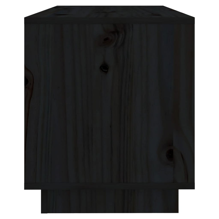 Tv-meubel 74x34x40 cm massief grenenhout zwart MeubelReus
