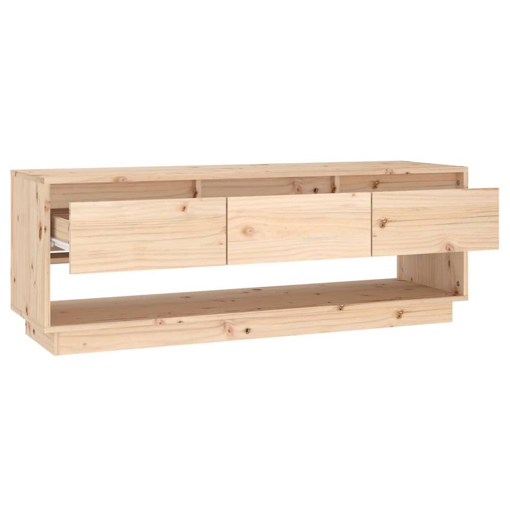 Tv-meubel 110,5x34x40 cm massief grenenhout MeubelReus