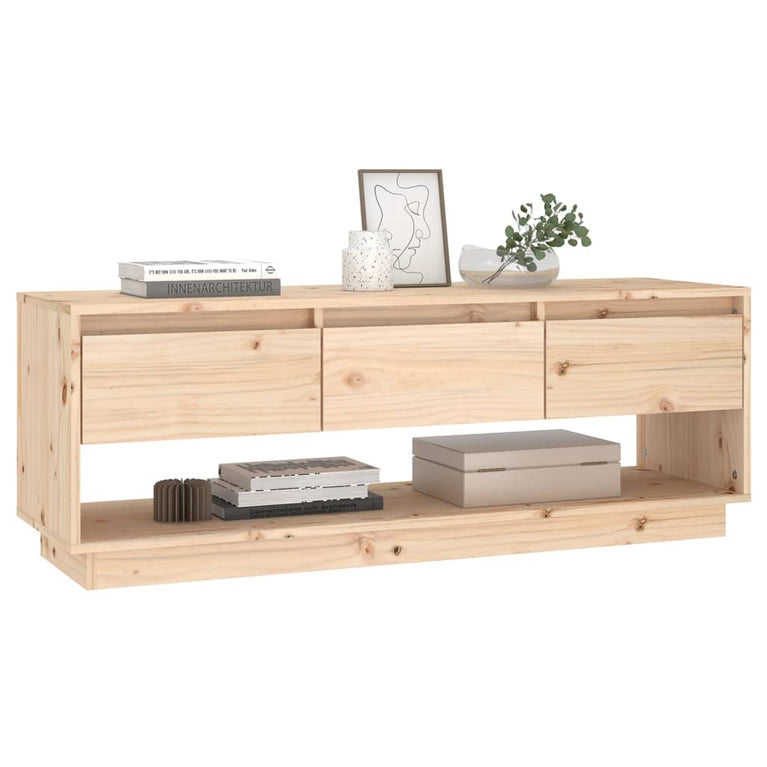 Tv-meubel 110,5x34x40 cm massief grenenhout MeubelReus