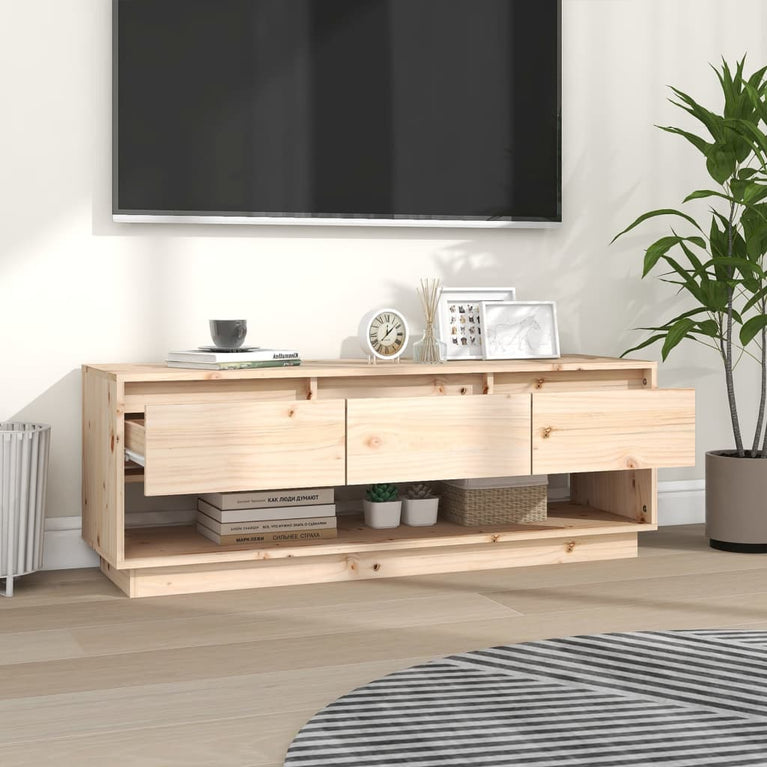 Tv-meubel 110,5x34x40 cm massief grenenhout MeubelReus