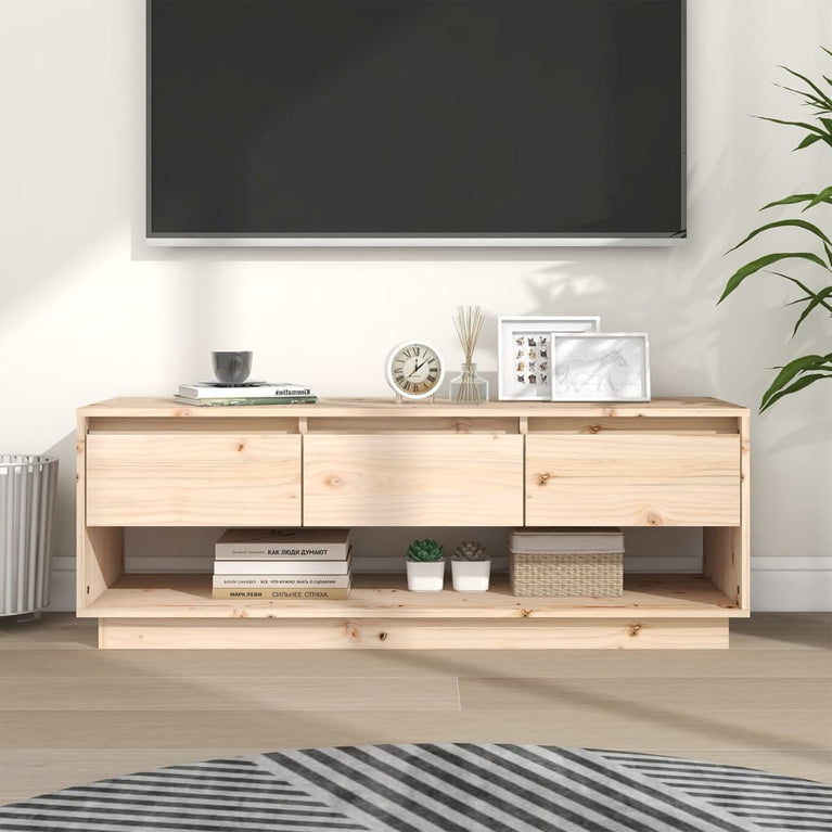 Tv-meubel 110,5x34x40 cm massief grenenhout MeubelReus