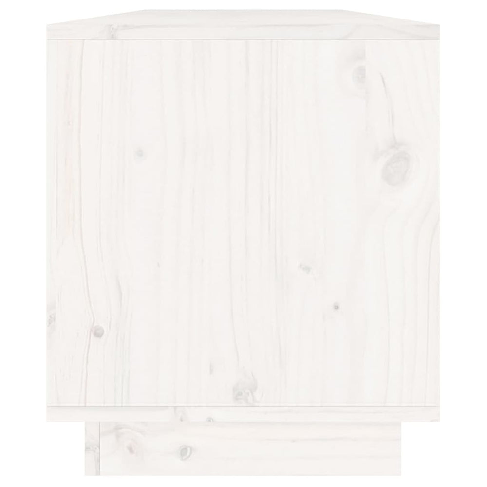 Tv-meubel 110,5x34x40 cm massief grenenhout wit MeubelReus