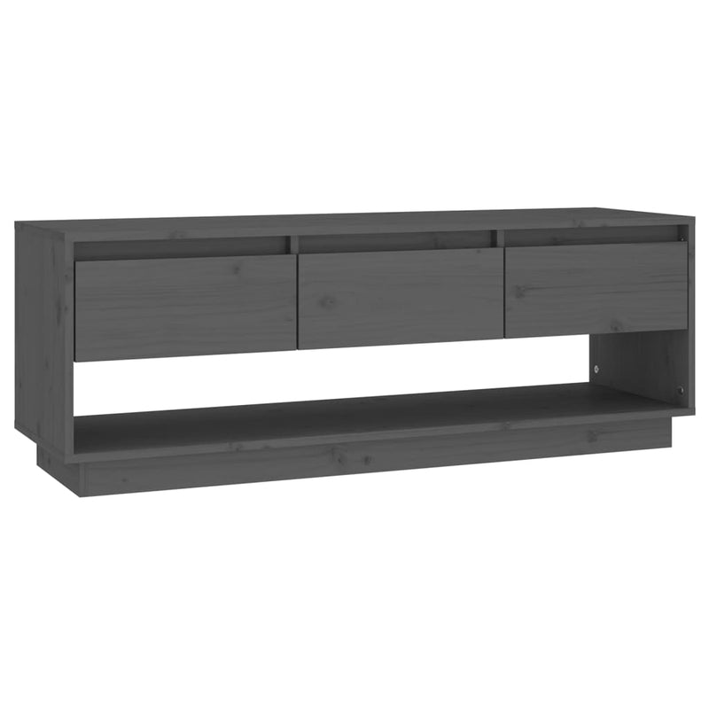 Tv-meubel 110,5x34x40 cm massief grenenhout grijs MeubelReus