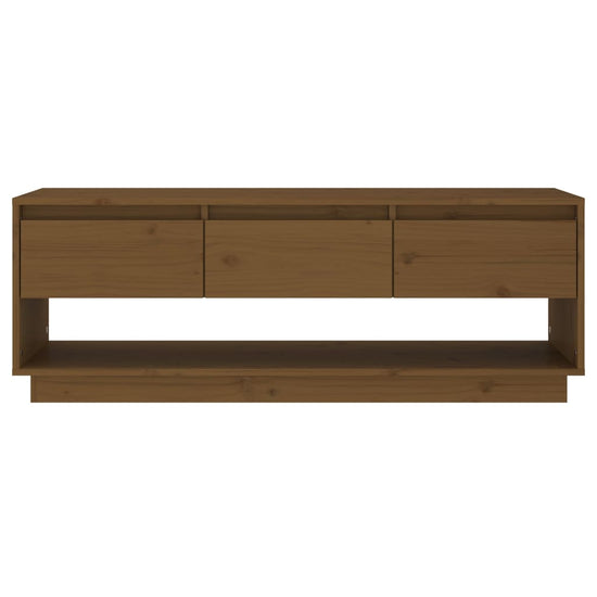 Tv-meubel 110,5x34x40 cm massief grenenhout honingbruin MeubelReus