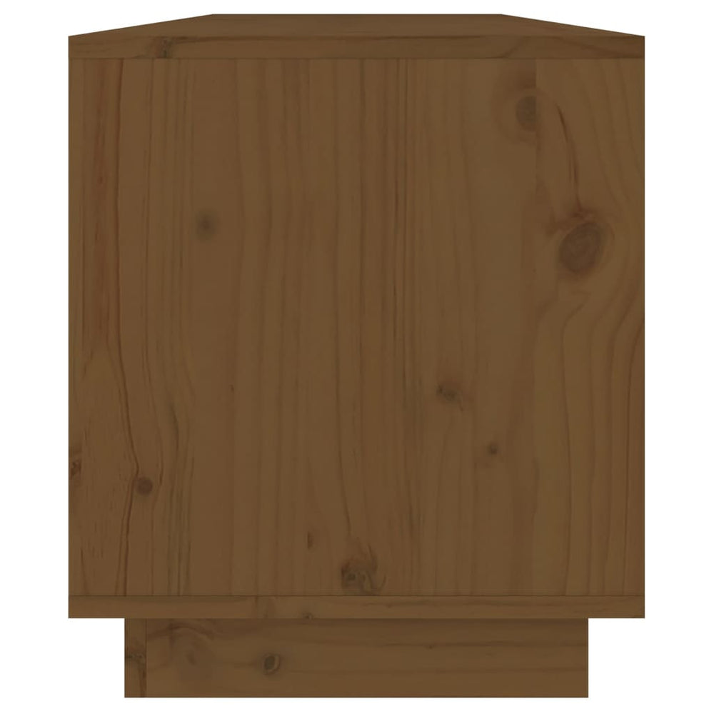 Tv-meubel 110,5x34x40 cm massief grenenhout honingbruin MeubelReus