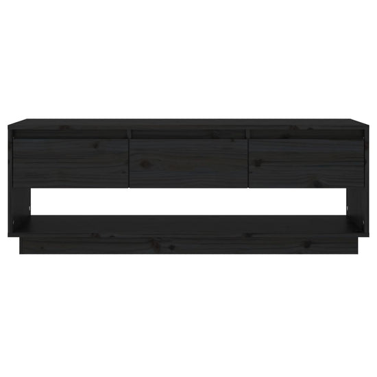 Tv-meubel 110,5x34x40 cm massief grenenhout zwart MeubelReus