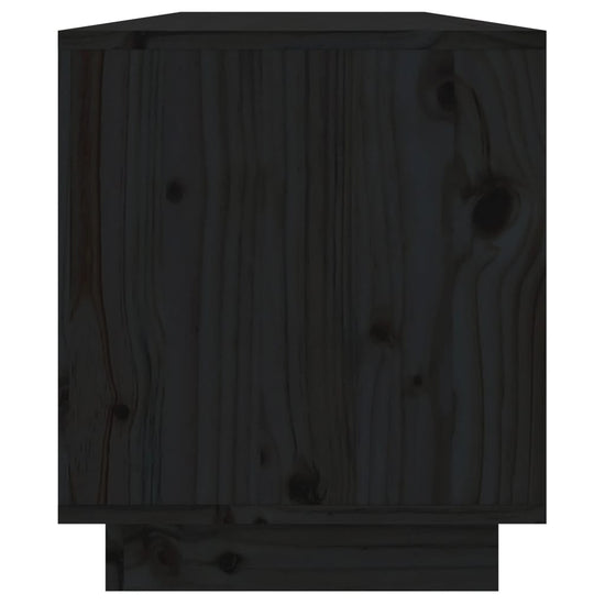 Tv-meubel 110,5x34x40 cm massief grenenhout zwart MeubelReus