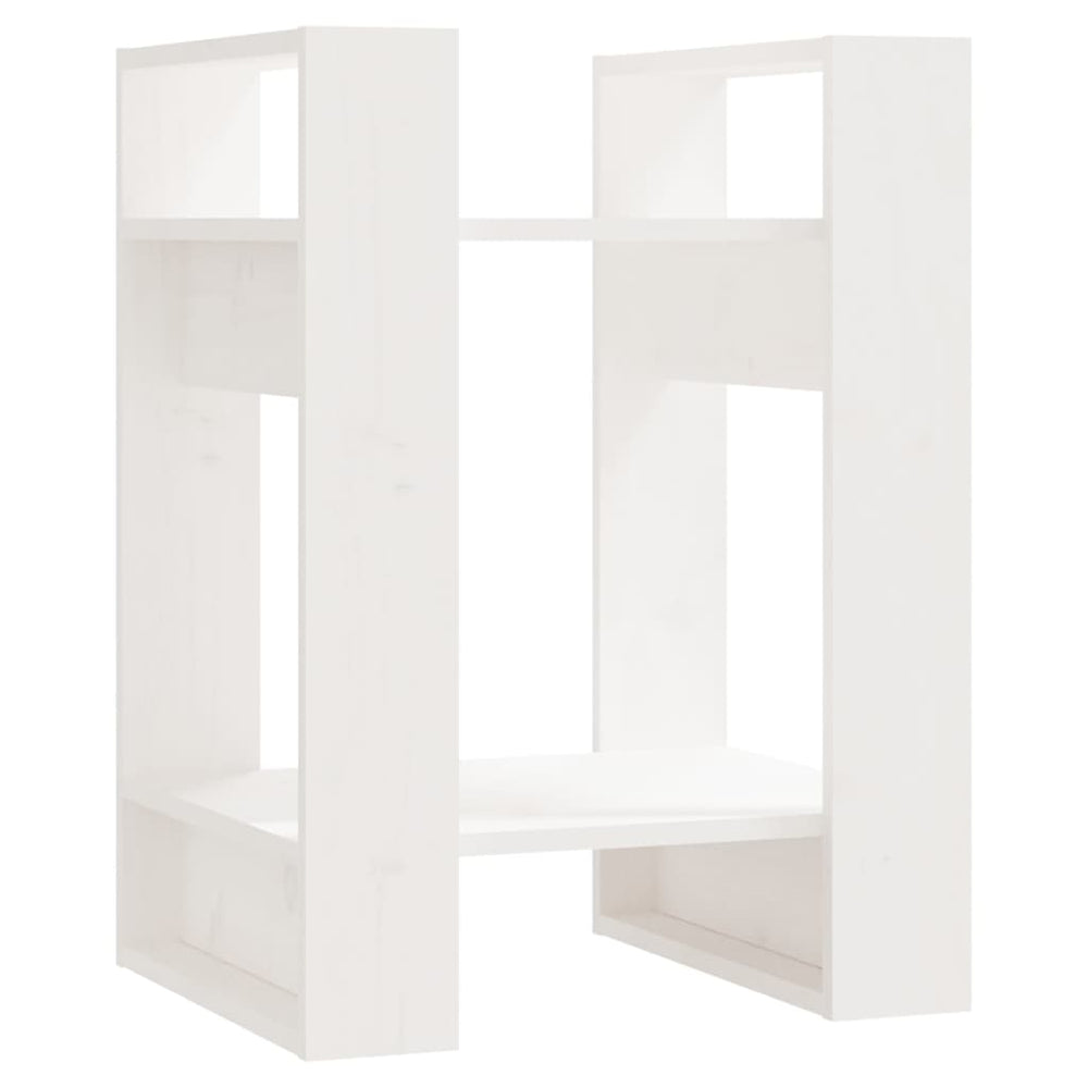 Boekenkast/kamerscherm 41x35x57 cm massief grenenhout wit MeubelReus
