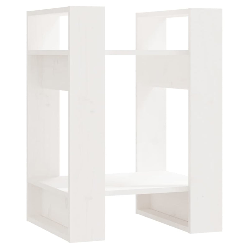 Boekenkast/kamerscherm 41x35x57 cm massief grenenhout wit MeubelReus
