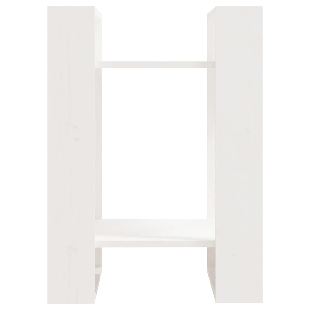 Boekenkast/kamerscherm 41x35x57 cm massief grenenhout wit MeubelReus