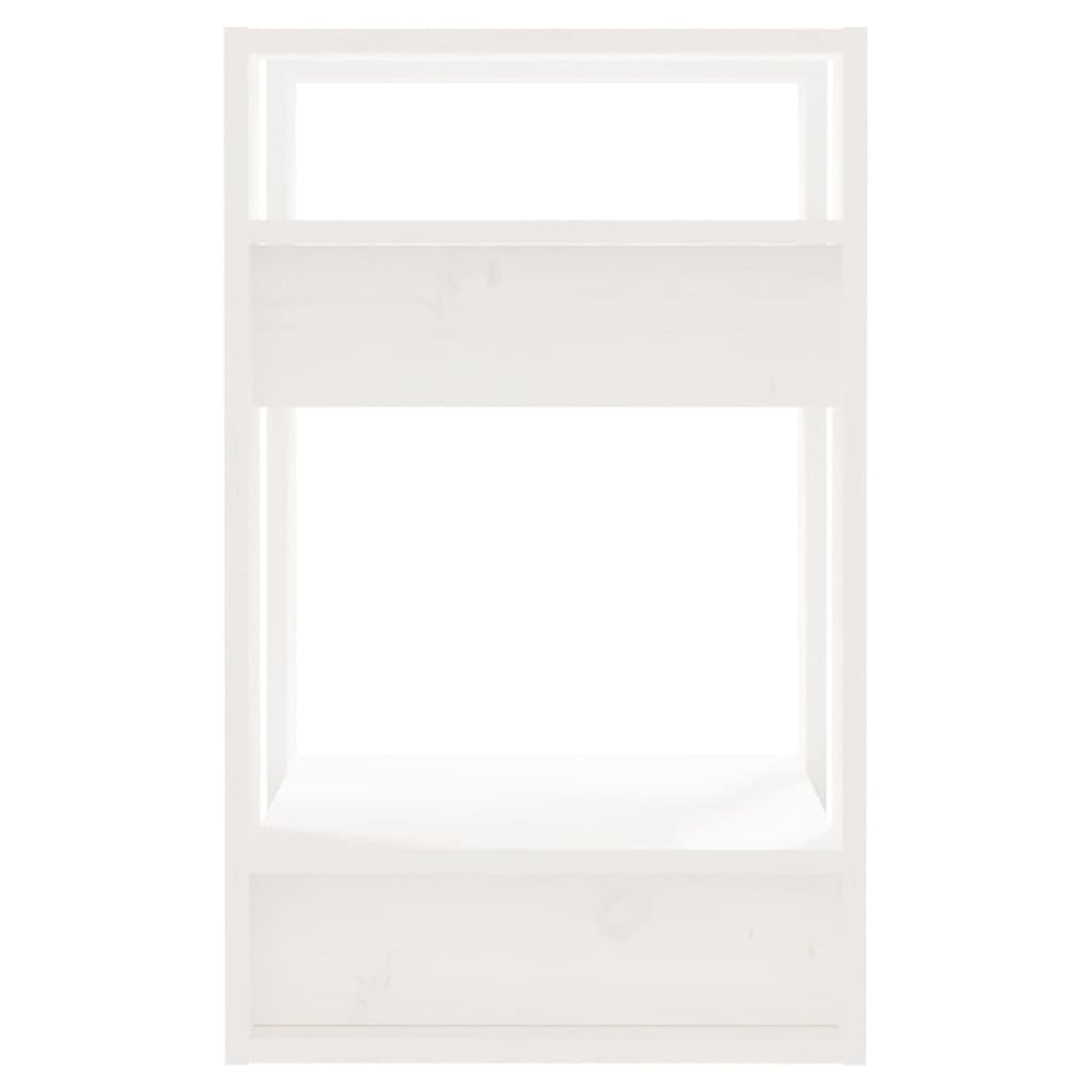 Boekenkast/kamerscherm 41x35x57 cm massief grenenhout wit MeubelReus