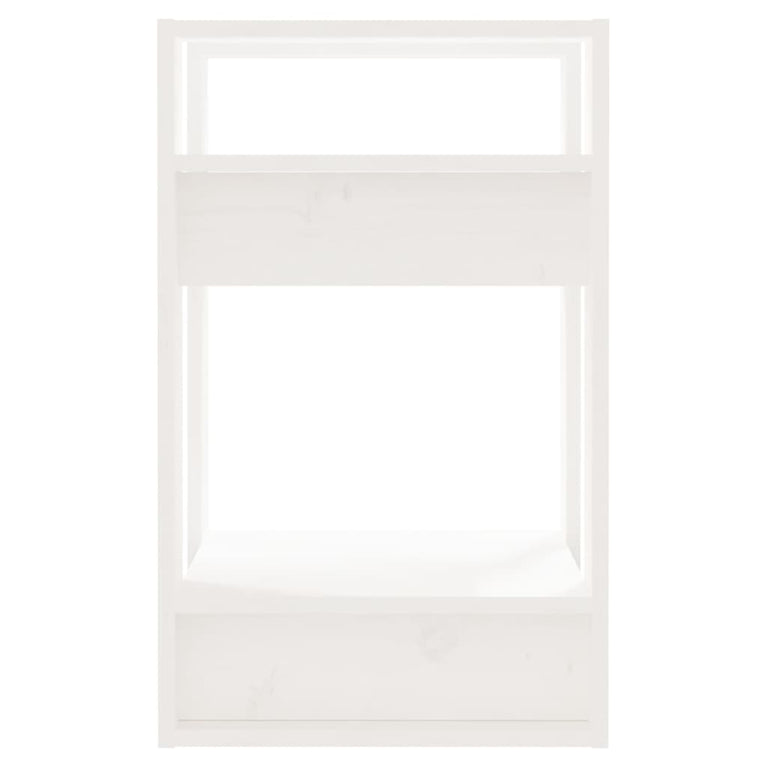 Boekenkast/kamerscherm 41x35x57 cm massief grenenhout wit MeubelReus