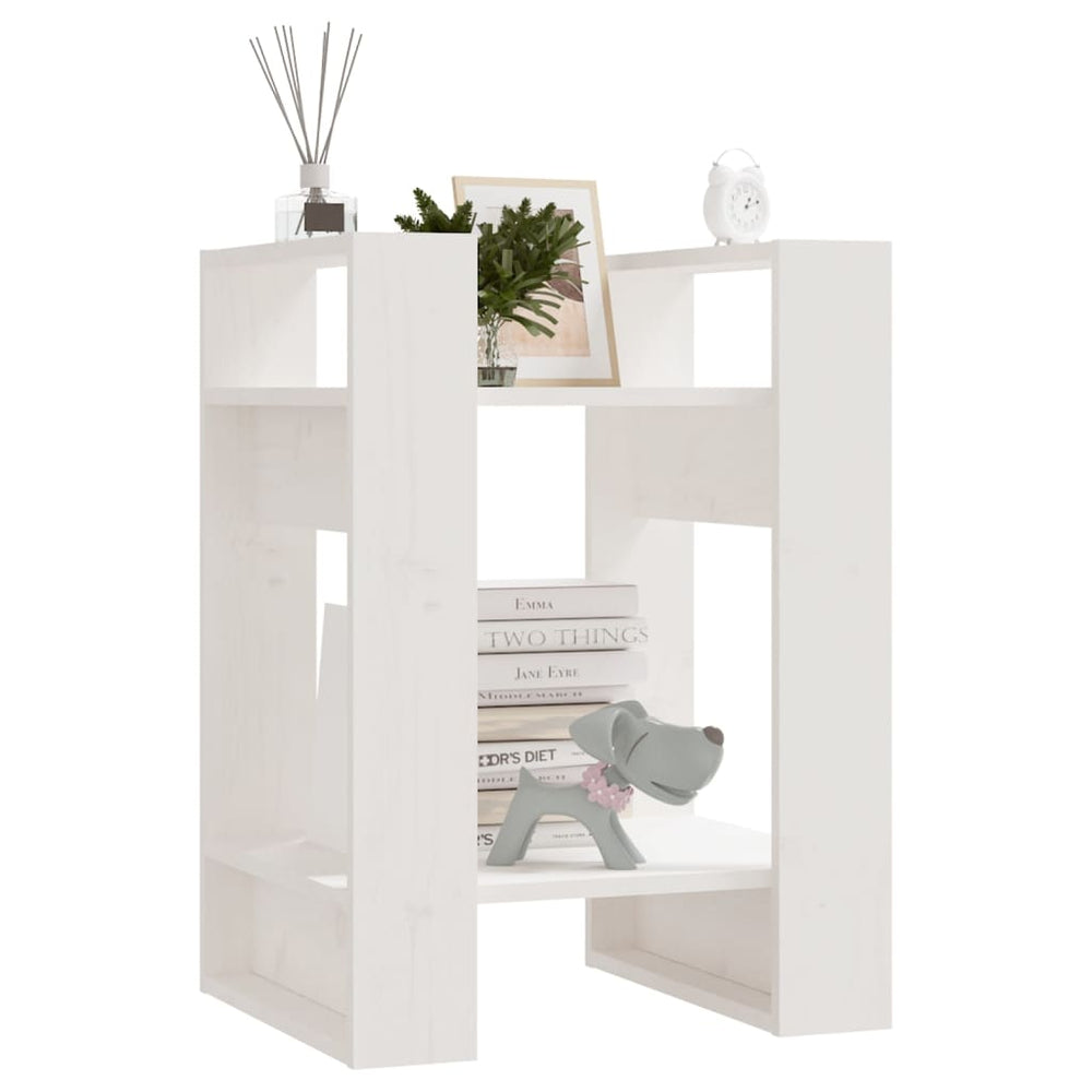Boekenkast/kamerscherm 41x35x57 cm massief grenenhout wit MeubelReus