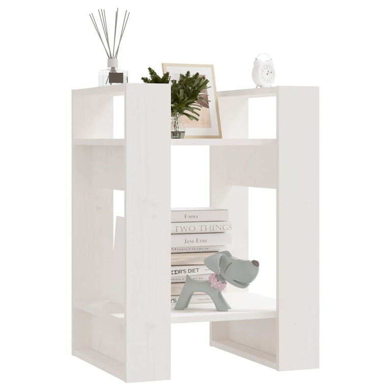 Boekenkast/kamerscherm 41x35x57 cm massief grenenhout wit MeubelReus