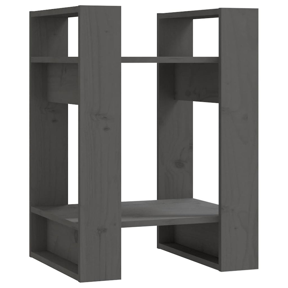 Boekenkast/kamerscherm 41x35x57 cm massief grenenhout grijs MeubelReus