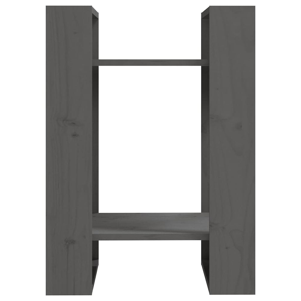 Boekenkast/kamerscherm 41x35x57 cm massief grenenhout grijs MeubelReus