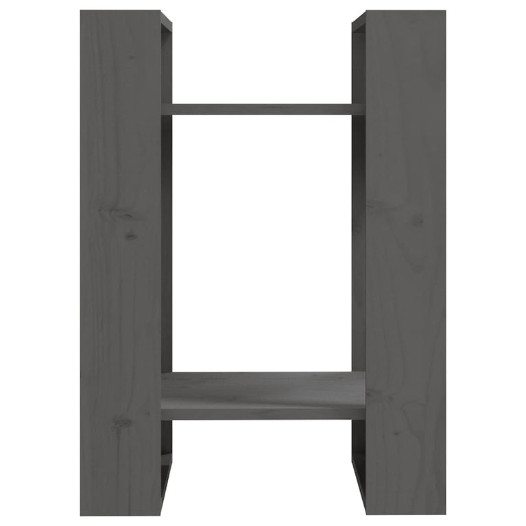 Boekenkast/kamerscherm 41x35x57 cm massief grenenhout grijs MeubelReus