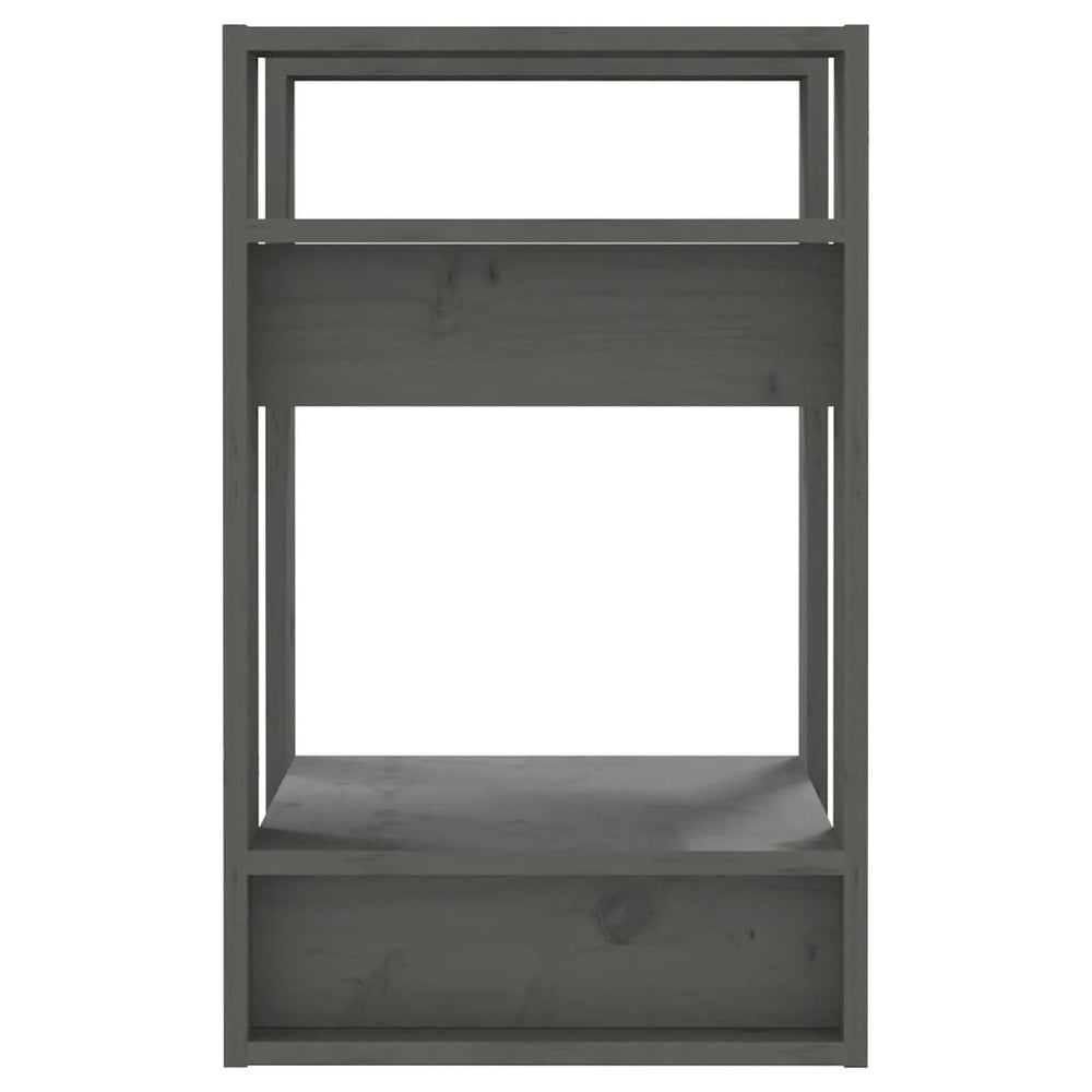 Boekenkast/kamerscherm 41x35x57 cm massief grenenhout grijs MeubelReus