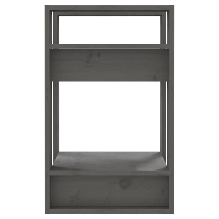 Boekenkast/kamerscherm 41x35x57 cm massief grenenhout grijs MeubelReus