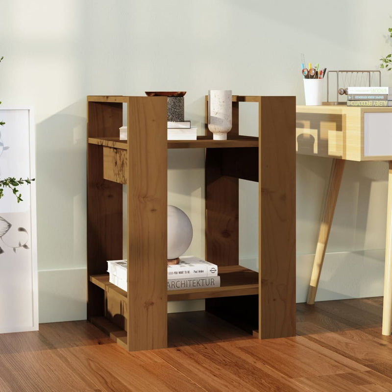 Boekenkast/kamerscherm 41x35x57 cm grenenhout honingbruin MeubelReus