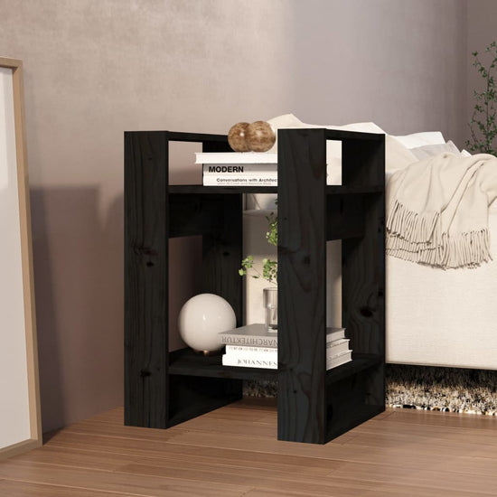 Boekenkast/kamerscherm 41x35x57 cm massief grenenhout zwart MeubelReus