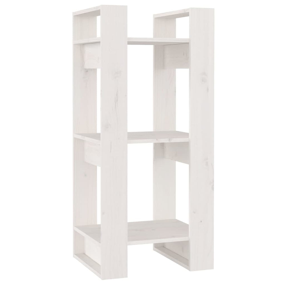 Boekenkast/kamerscherm 41x35x91 cm massief grenenhout wit MeubelReus
