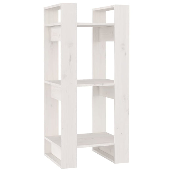 Boekenkast/kamerscherm 41x35x91 cm massief grenenhout wit MeubelReus