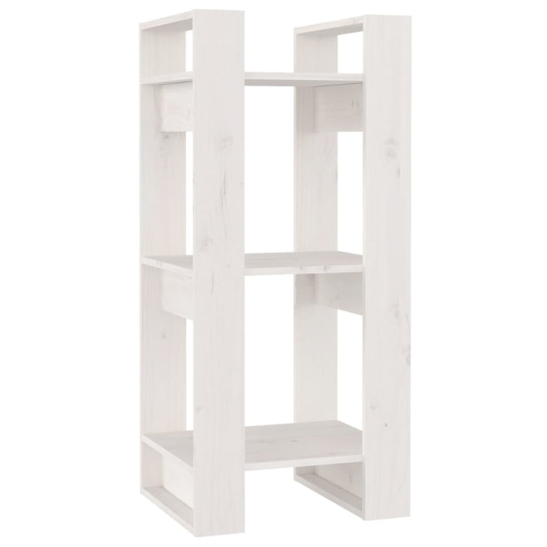Boekenkast/kamerscherm 41x35x91 cm massief grenenhout wit MeubelReus