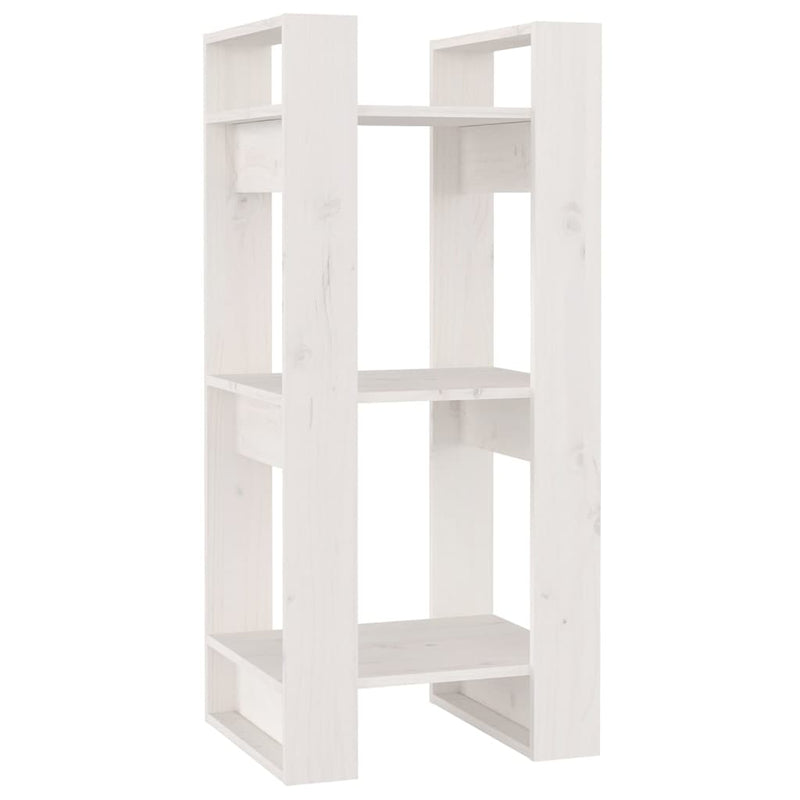 Boekenkast/kamerscherm 41x35x91 cm massief grenenhout wit MeubelReus