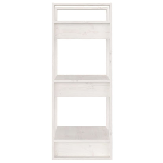 Boekenkast/kamerscherm 41x35x91 cm massief grenenhout wit MeubelReus