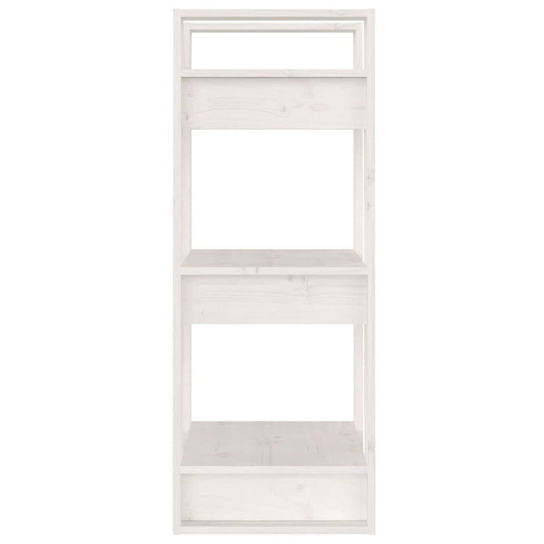 Boekenkast/kamerscherm 41x35x91 cm massief grenenhout wit MeubelReus