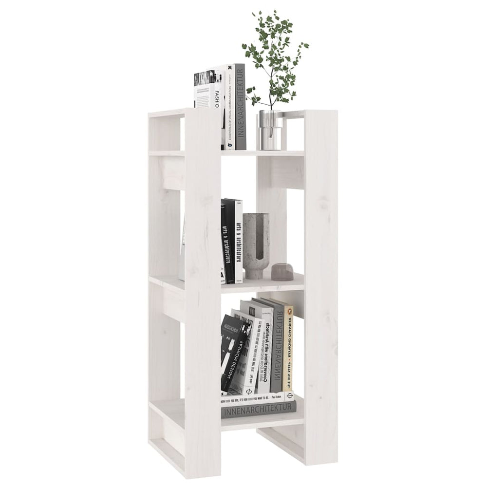 Boekenkast/kamerscherm 41x35x91 cm massief grenenhout wit MeubelReus