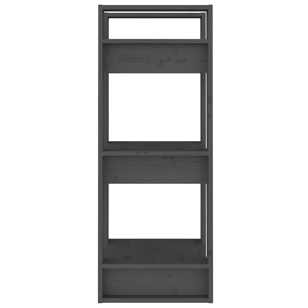 Boekenkast/kamerscherm 41x35x91 cm massief grenenhout grijs MeubelReus