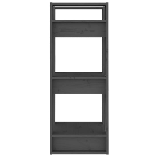 Boekenkast/kamerscherm 41x35x91 cm massief grenenhout grijs MeubelReus