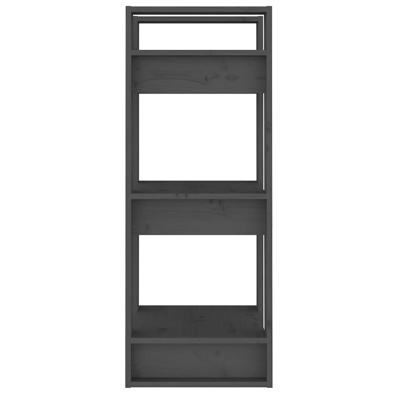 Boekenkast/kamerscherm 41x35x91 cm massief grenenhout grijs MeubelReus