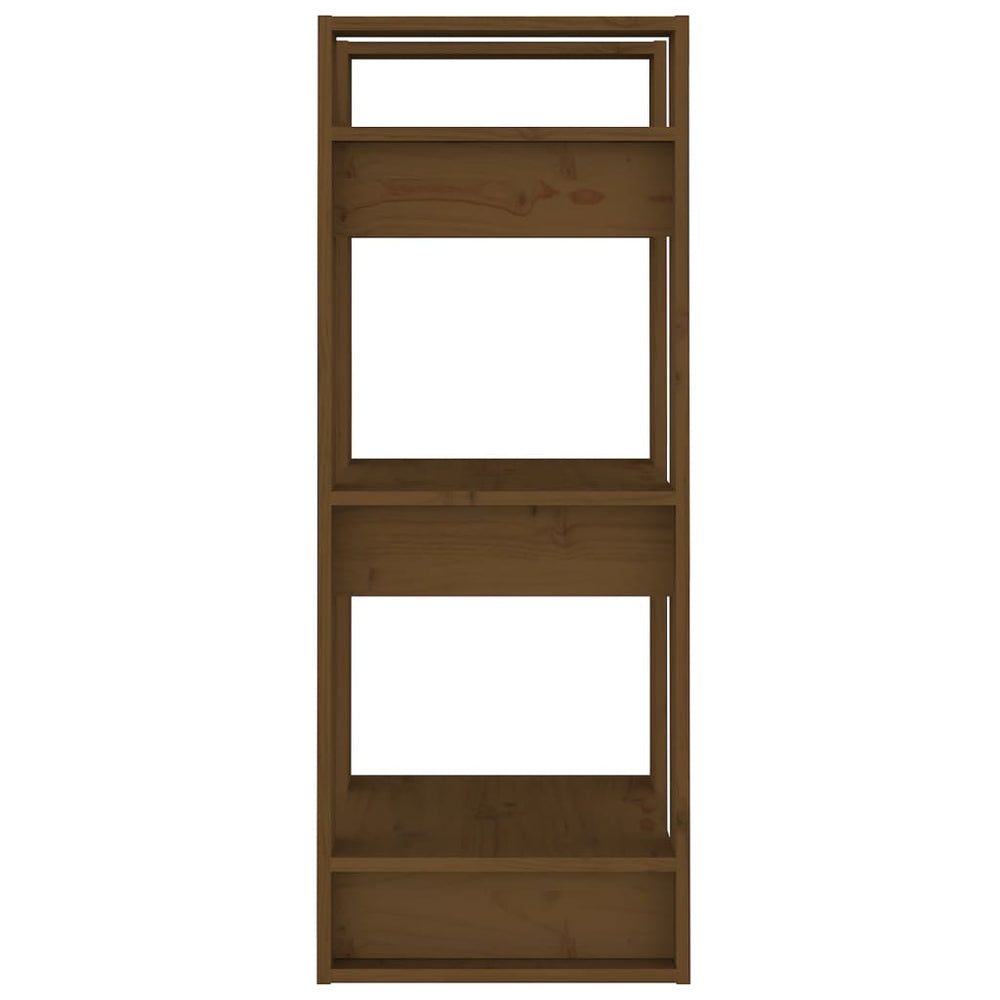 Boekenkast/kamerscherm 41x35x91 cm massief hout honingbruin MeubelReus