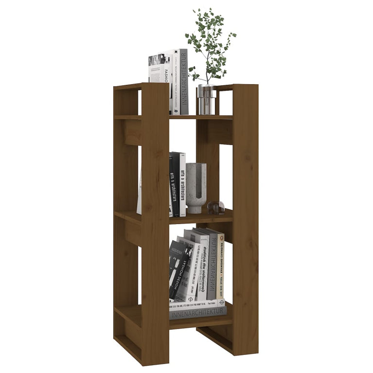 Boekenkast/kamerscherm 41x35x91 cm massief hout honingbruin MeubelReus
