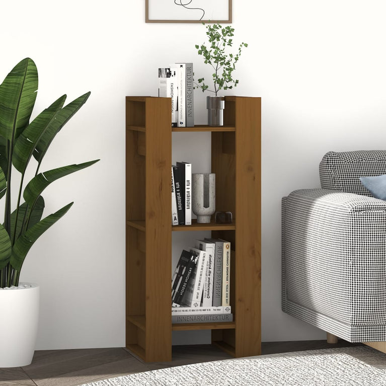 Boekenkast/kamerscherm 41x35x91 cm massief hout honingbruin MeubelReus