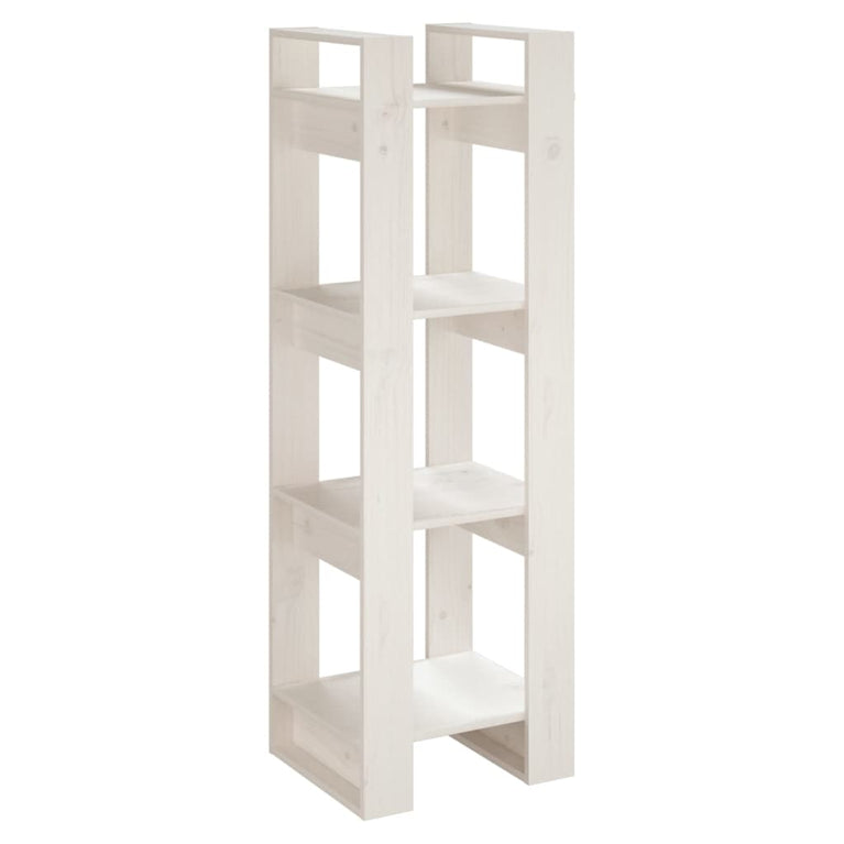 Boekenkast/kamerscherm 41x35x125 cm massief grenenhout wit MeubelReus