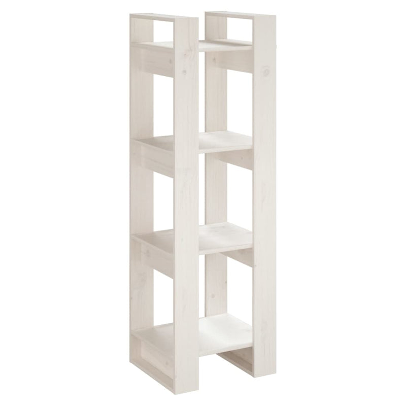 Boekenkast/kamerscherm 41x35x125 cm massief grenenhout wit MeubelReus