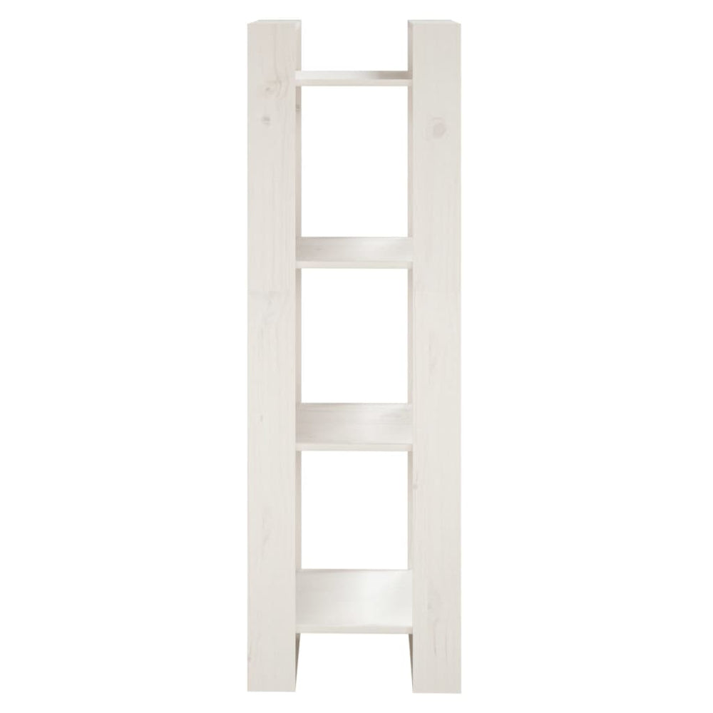 Boekenkast/kamerscherm 41x35x125 cm massief grenenhout wit MeubelReus