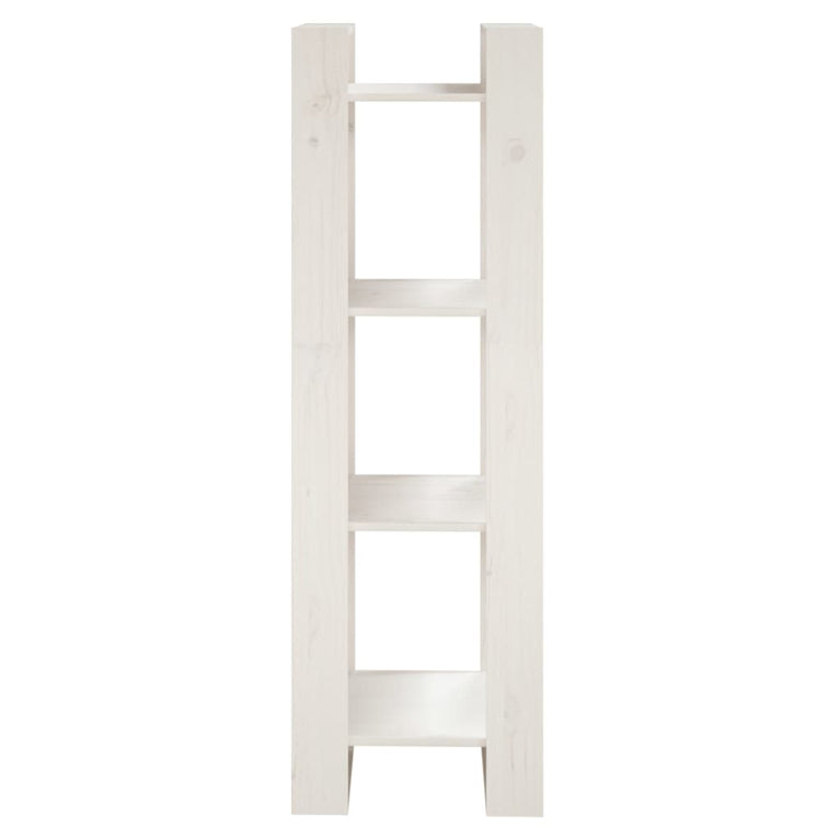 Boekenkast/kamerscherm 41x35x125 cm massief grenenhout wit MeubelReus