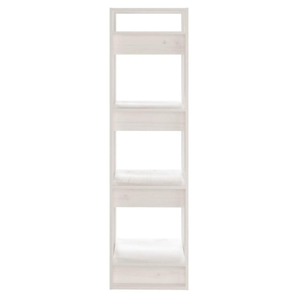 Boekenkast/kamerscherm 41x35x125 cm massief grenenhout wit MeubelReus