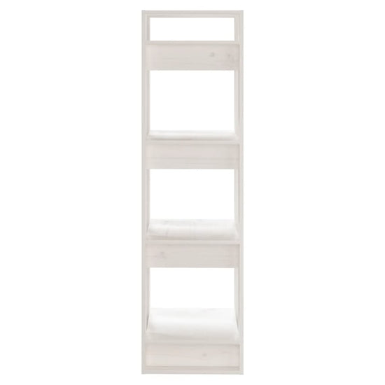 Boekenkast/kamerscherm 41x35x125 cm massief grenenhout wit MeubelReus