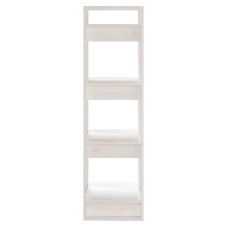 Boekenkast/kamerscherm 41x35x125 cm massief grenenhout wit MeubelReus