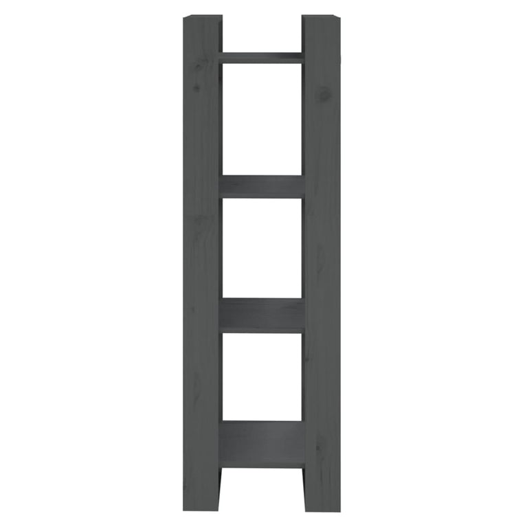 Boekenkast/kamerscherm 41x35x125 cm massief grenenhout grijs MeubelReus